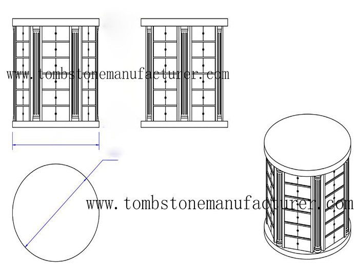 72 niches round columbarium design - Click Image to Close